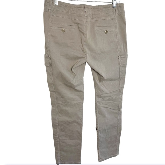 New! Max Mara Weekend Cargo Chino 3 Pants Doris 12 Khaki - Picture 2 of 10